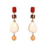 Orecchini con grande pietra levigata Essenza - Avorio - Sodini Bijoux