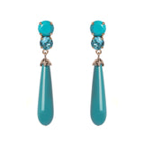 Orecchini con goccia lunga Essenza - Turchese - Sodini Bijoux