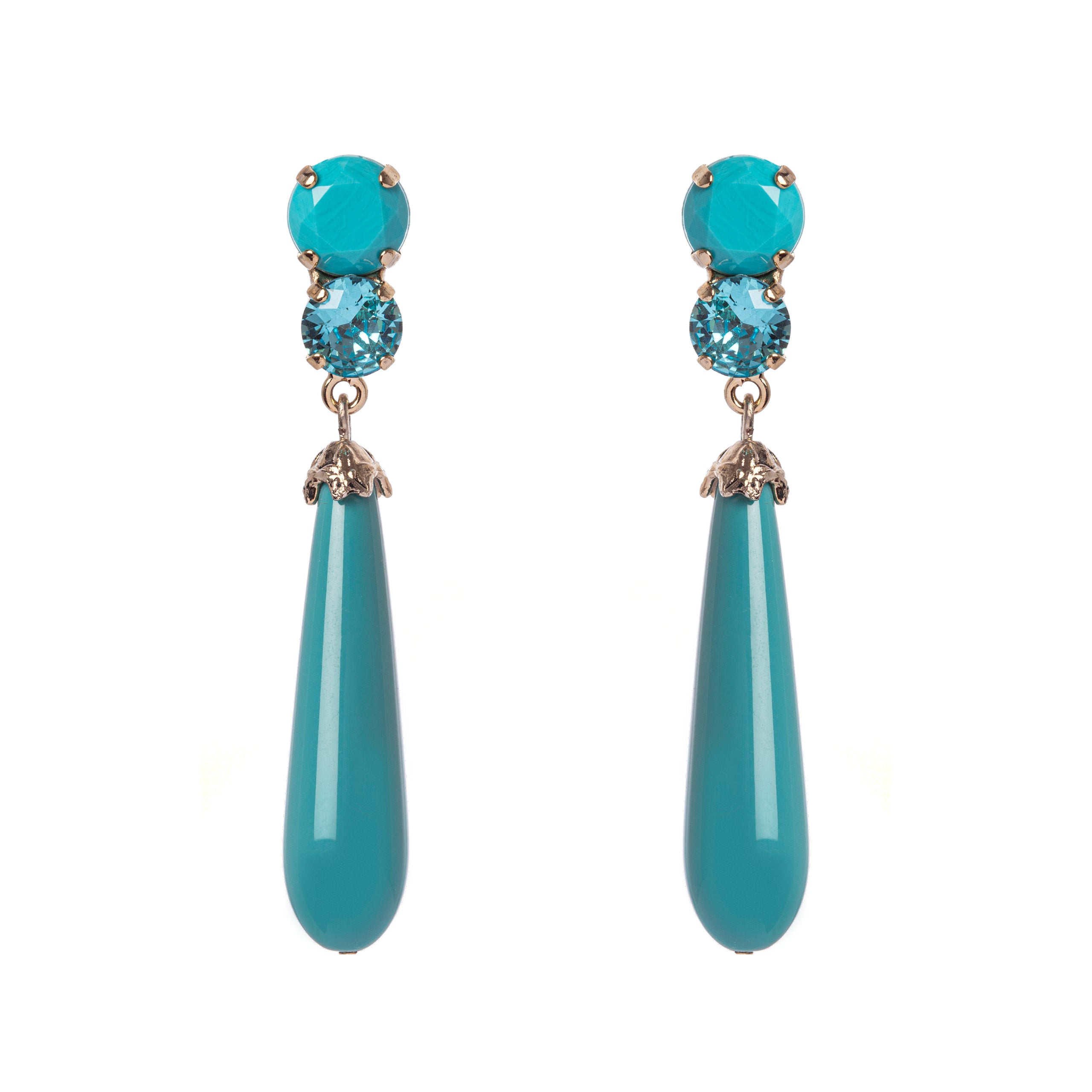 Orecchini con goccia lunga Essenza - Turchese - Sodini Bijoux