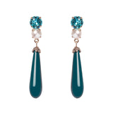 Orecchini con goccia lunga Essenza - Blu - Sodini Bijoux