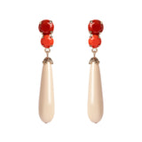 Orecchini con goccia lunga Essenza - Avorio - Sodini Bijoux