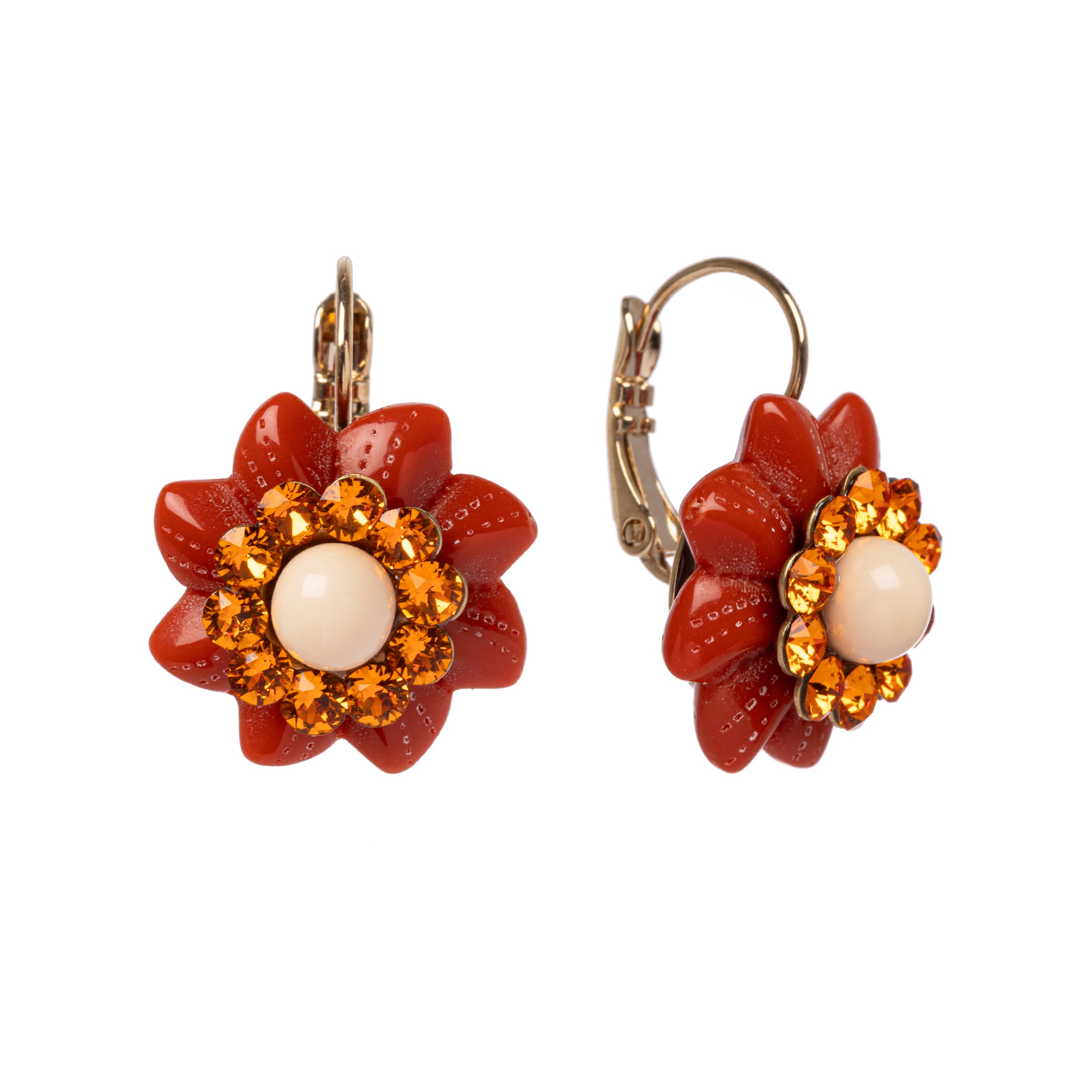 Orecchini a fiorellino Essenza - Corallo - Sodini Bijoux