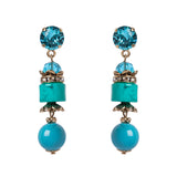 Orecchini con elementi a cascata Essenza - Turchese - Sodini Bijoux