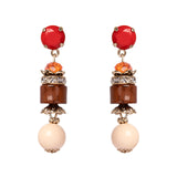 Orecchini con elementi a cascata Essenza - Corallo - Sodini Bijoux