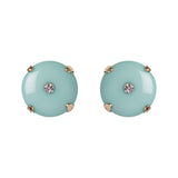 Orecchini a dischetto e strass Essenza - Turchese - Sodini Bijoux