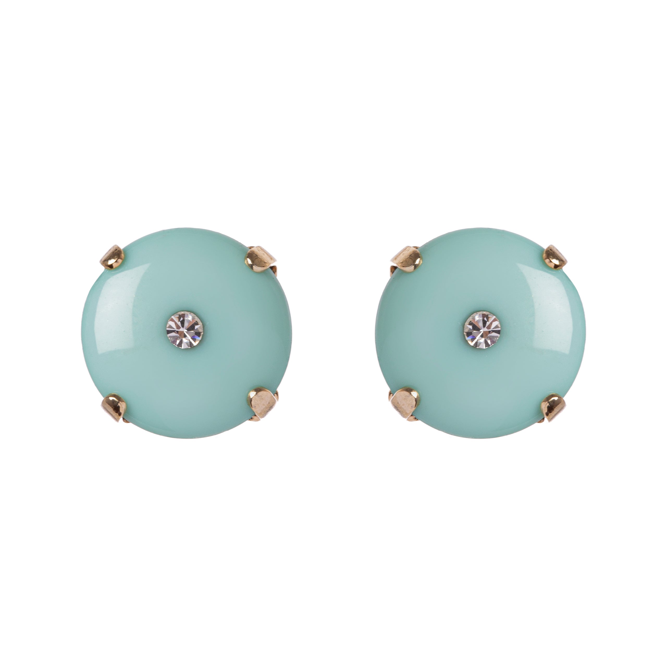 Orecchini a dischetto e strass Essenza - Turchese - Sodini Bijoux
