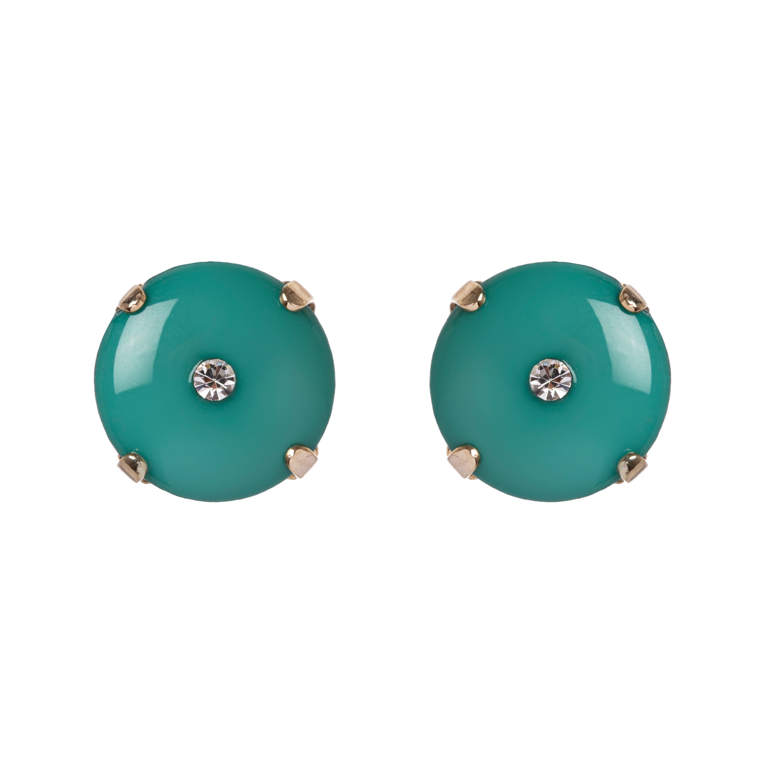 Discus and rhinestone earrings Essenza - Blue - Sodini Bijoux