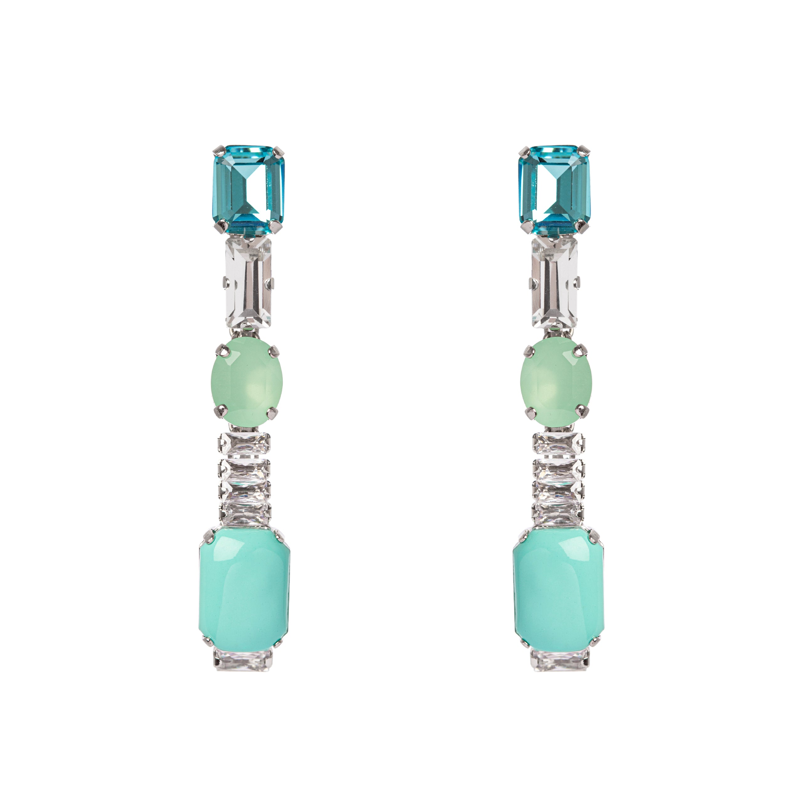 Orecchini filo di zirconi Faville turchese - Turchese - Sodini Bijoux