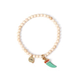 Bracciale elastico boule e cornetto Partenope - Turchese - Sodini Bijoux