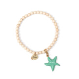 Elastic bracelet boules and starfish Partenope - Turquoise - Sodini Bijoux