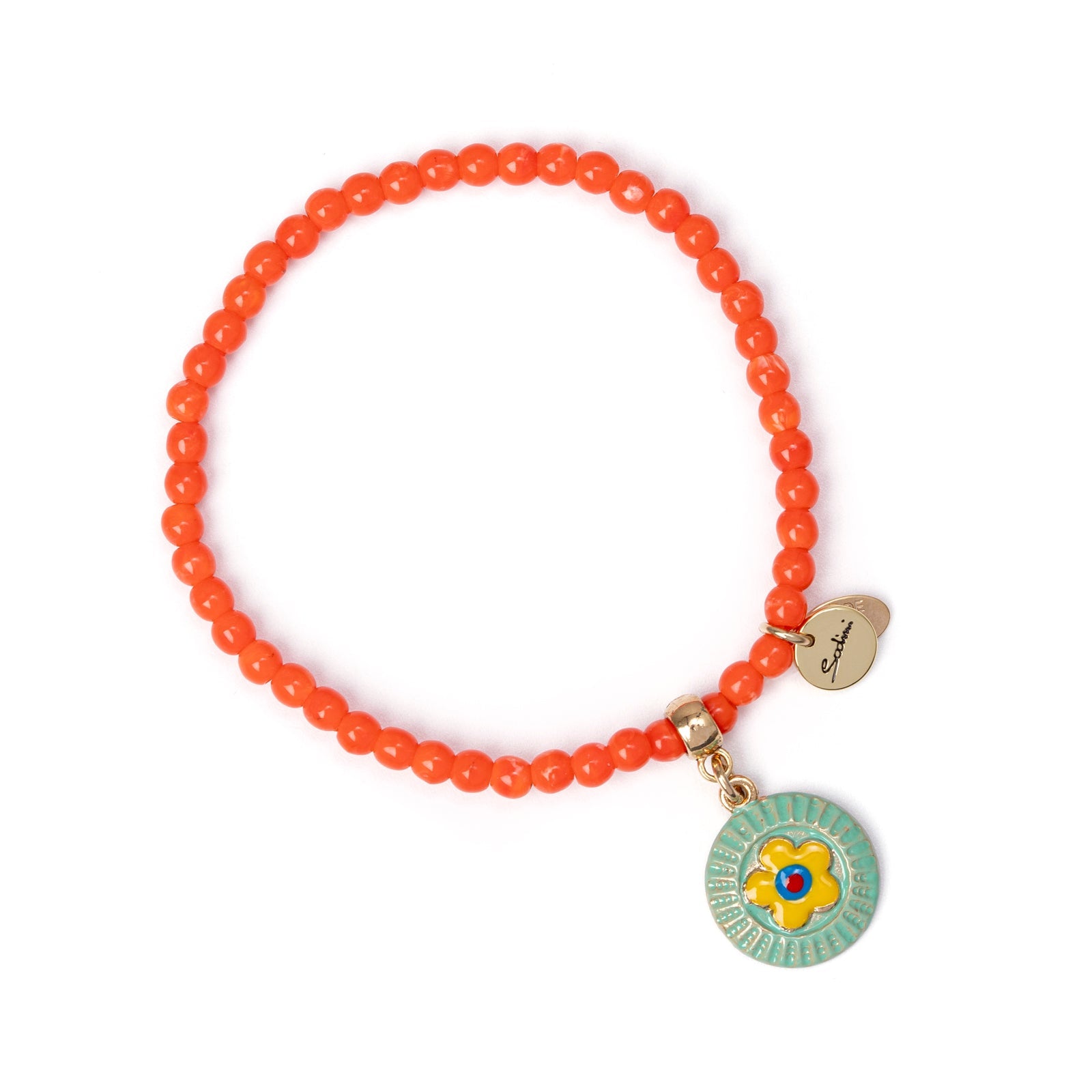 Bracciali elastico con charm circolare - Multicolor - Sodini Bijoux
