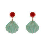 Earrings with dangling shell Partenope - Multicolor - Sodini Bijoux