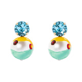 Earrings with crystal and sphere Partenope - Multicolor - Sodini Bijoux