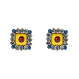 Orecchini a lobo con motivo ornamentale - Multicolor - Sodini Bijoux