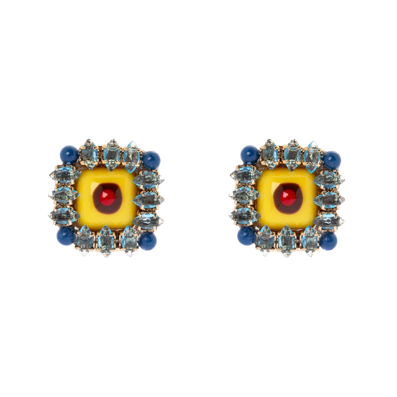 Orecchini a lobo con motivo ornamentale - Multicolor - Sodini Bijoux