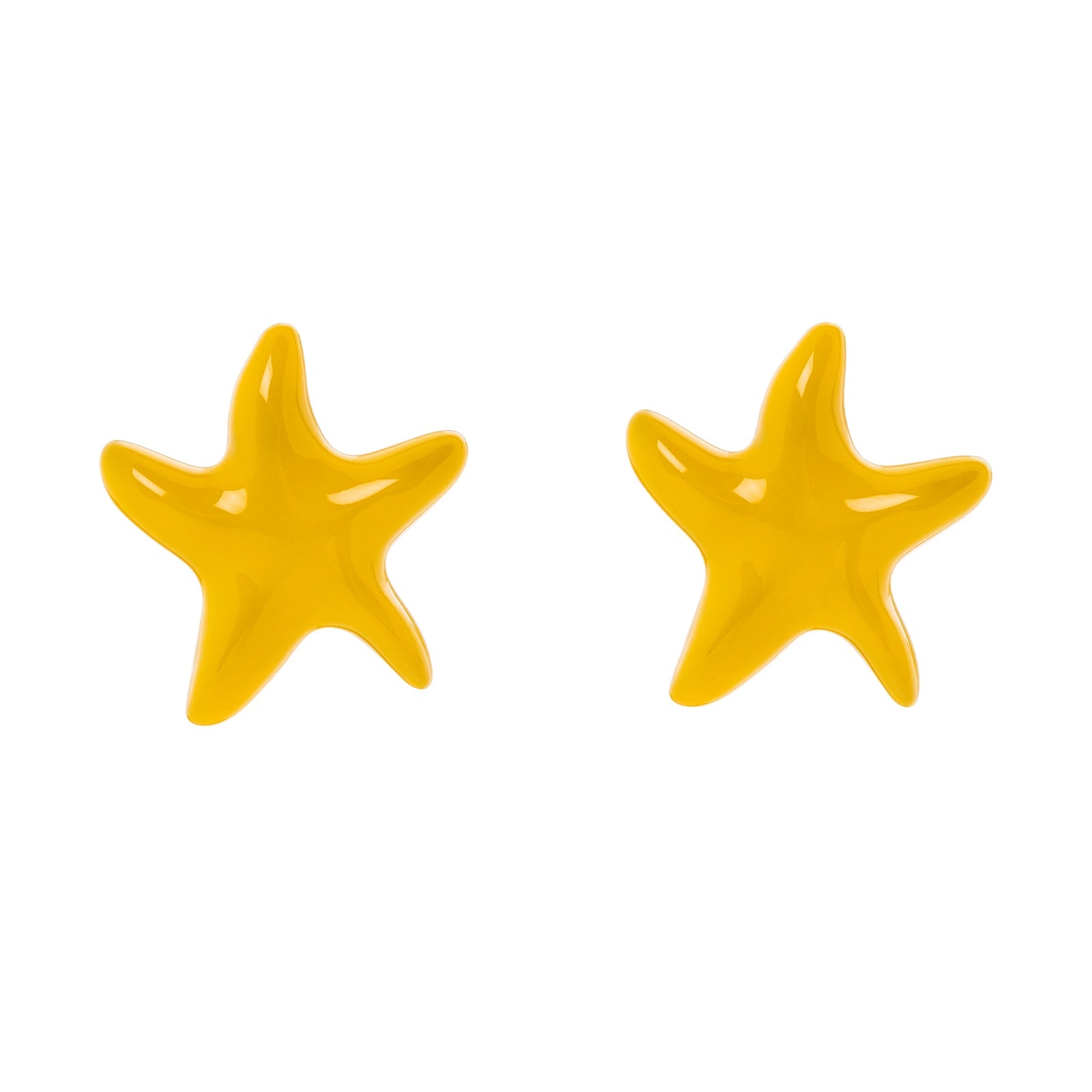 Orecchini a stella di mare Partenope - Giallo - Sodini Bijoux