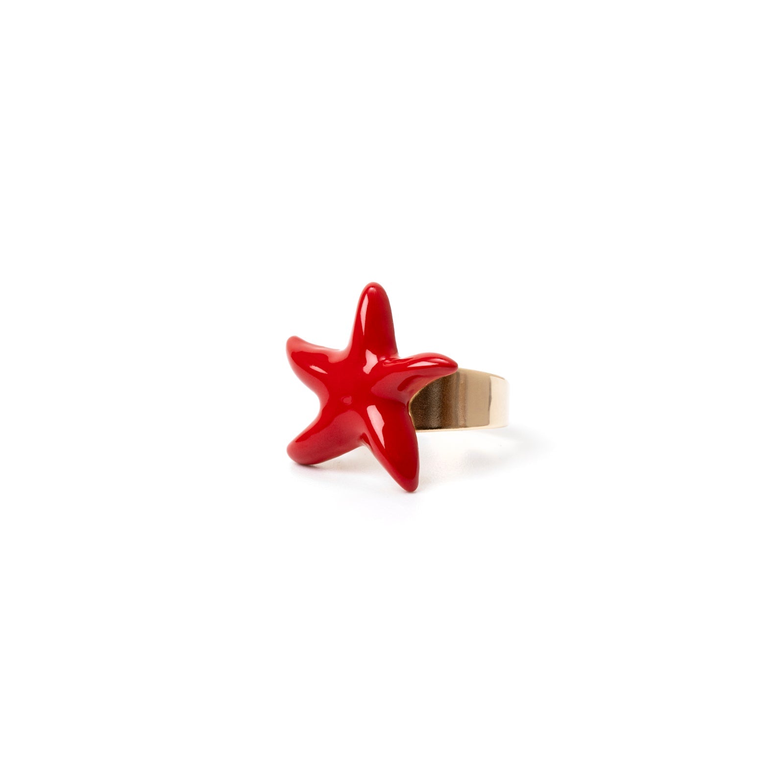Anello con stella - Rosso - Sodini Bijoux