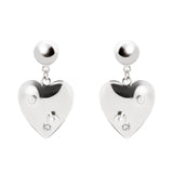 Orecchini cupolina e cuore Amaranta - Argento - Sodini Bijoux