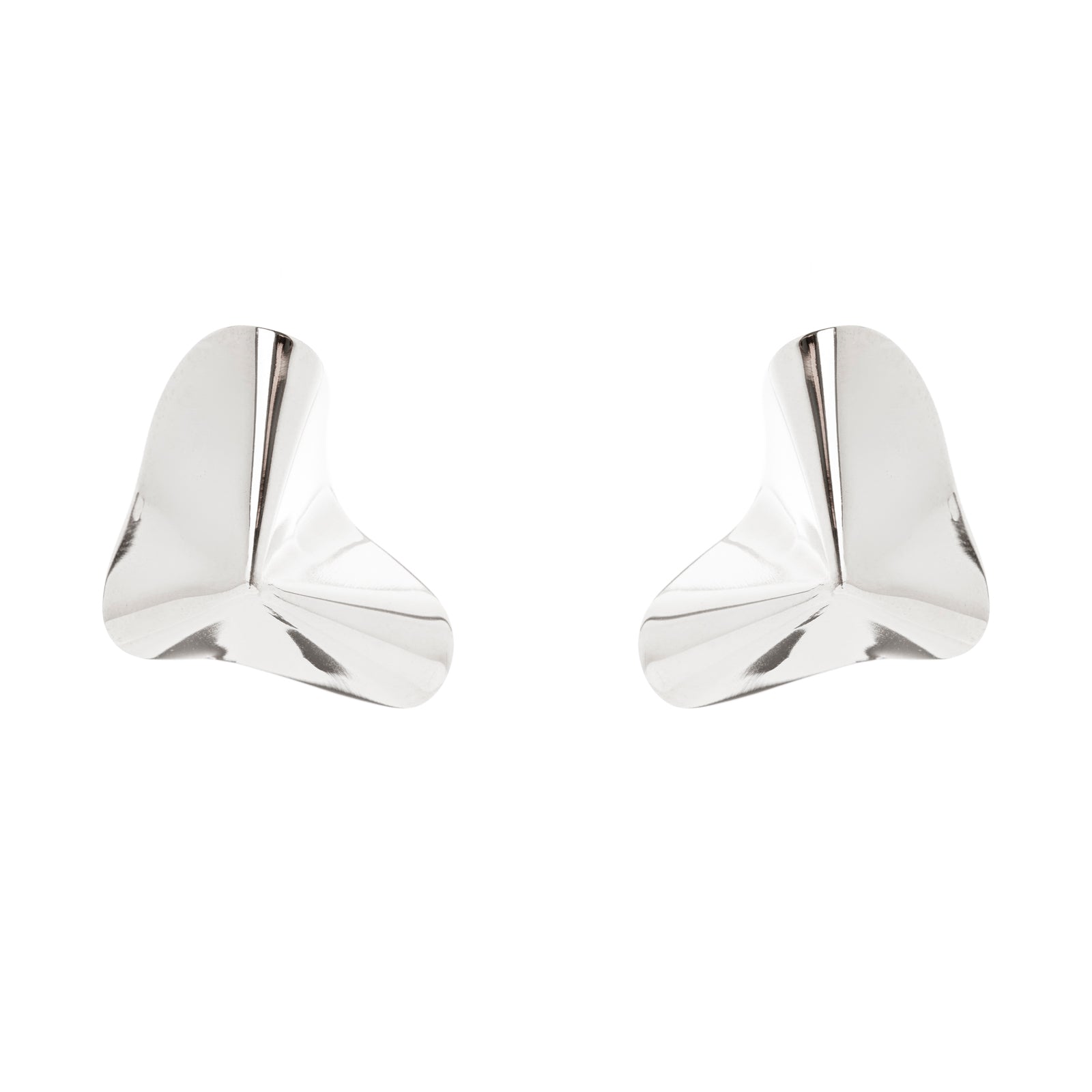 Wavy triangle earrings Amaranta - Silver - Sodini Bijoux