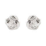 Knotted stripes earrings Amaranta - Silver - Sodini Bijoux