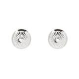 Sunburst disc earrings Amaranta - Silver - Sodini Bijoux