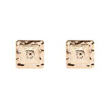 Textured square earrings Amaranta - Gold - Sodini Bijoux