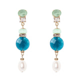 Orecchini lunghi Sirens - Blu - Sodini Bijoux