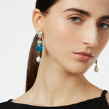Orecchini lunghi Sirens - Blu - Sodini Bijoux