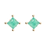 Orecchini con cristallo quadrato e sferette  Sirens - Turchese - Sodini Bijoux