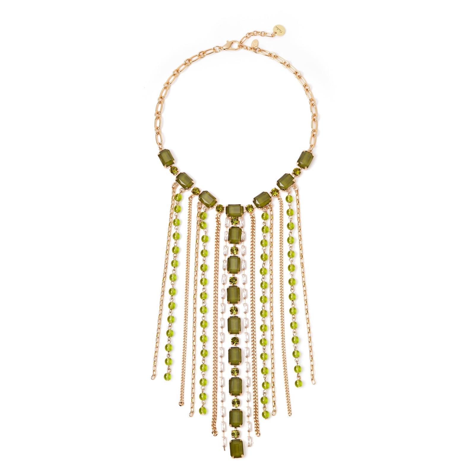 Girocollo con lunga frangia Semira - Verde - Sodini Bijoux