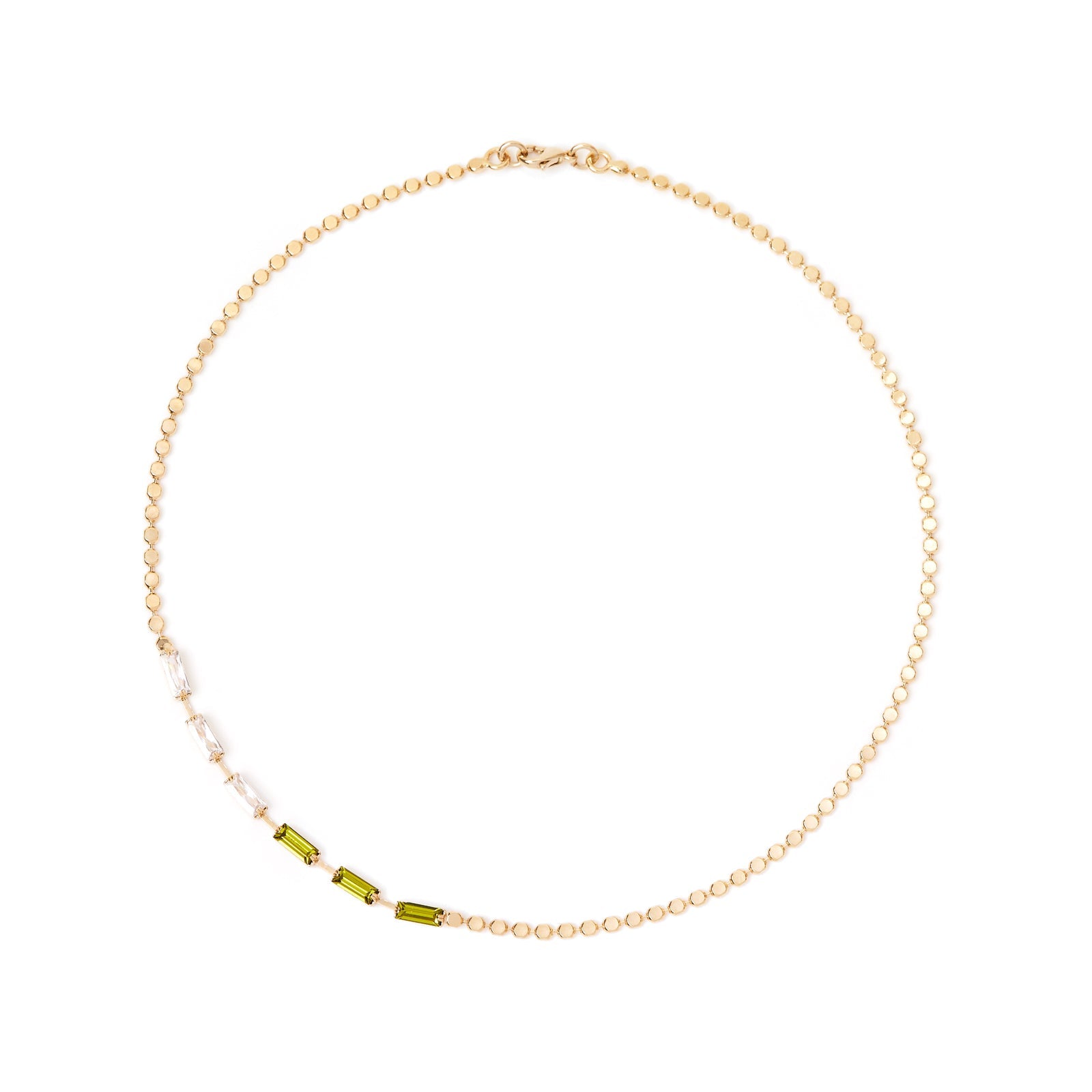Girocollo catena a sfere piatte Semira - Verde - Sodini Bijoux