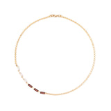 Girocollo catena a sfere piatte Semira - Rosso - Sodini Bijoux