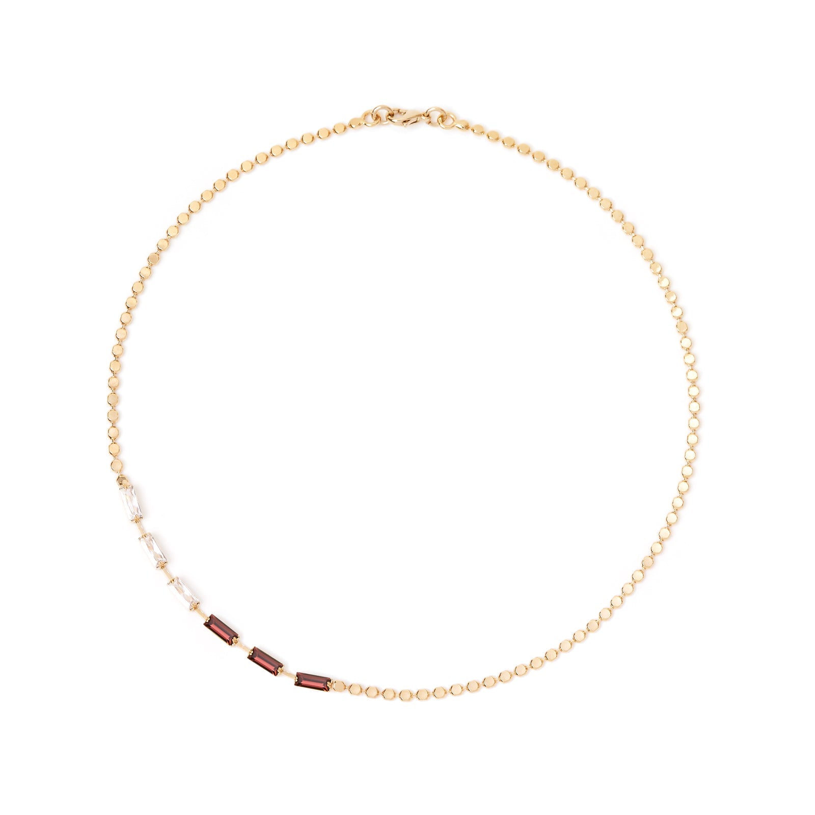 Girocollo catena a sfere piatte Semira - Rosso - Sodini Bijoux