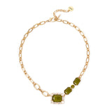 Girocollo a tre cristalli geometrici Semira - Verde - Sodini Bijoux