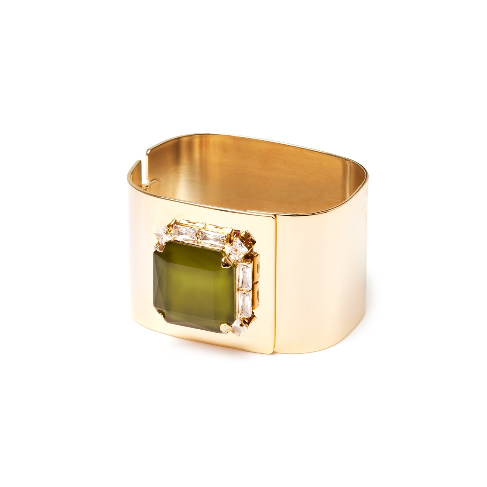 Bracciale rigido a fascia larga Semira - Verde - Sodini Bijoux