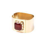 Bracciale rigido a fascia larga Semira - Rosso - Sodini Bijoux