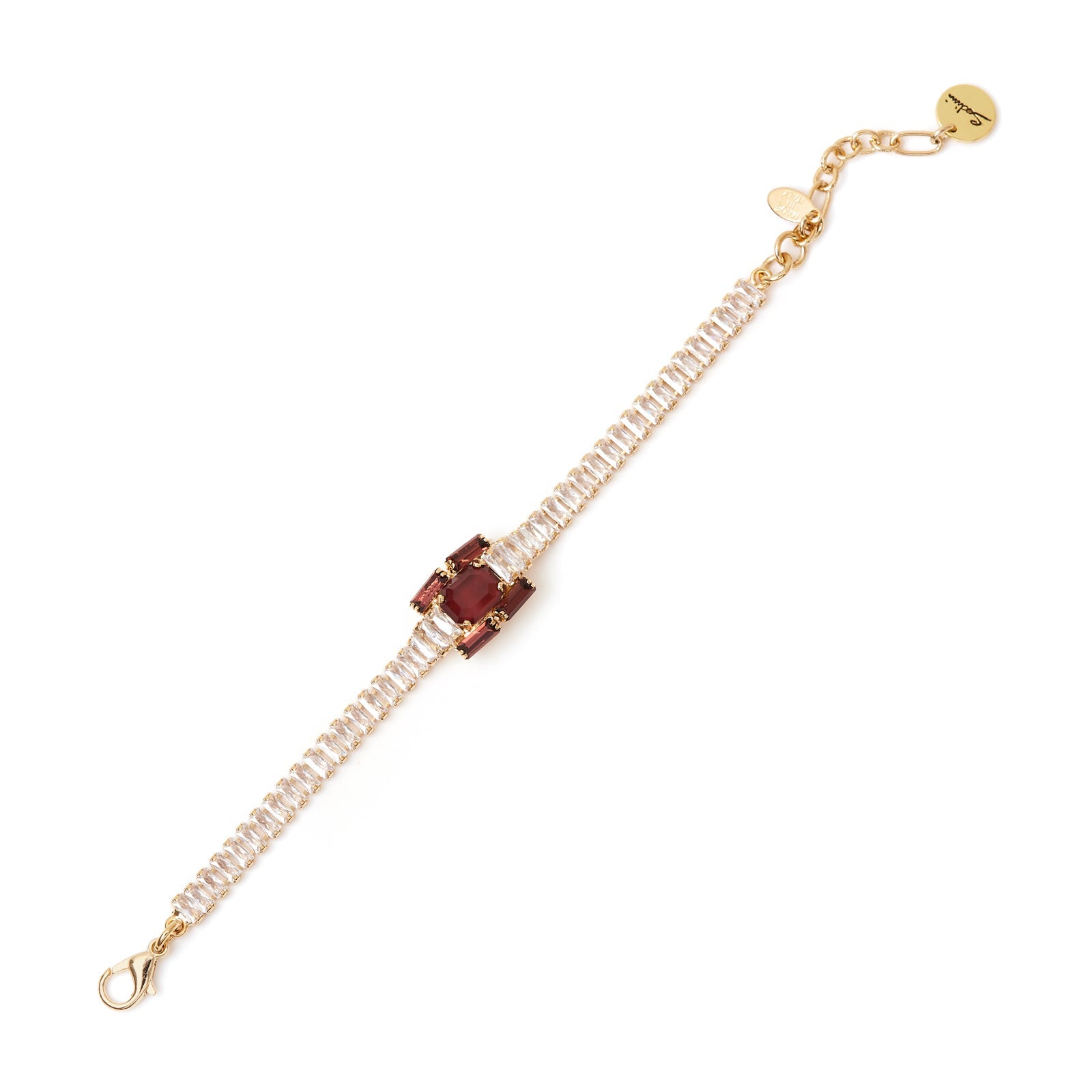 Bracciale filo di baguette Semira - Rosso - Sodini Bijoux