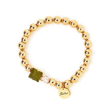Bracciale elastico sfere e charm Semira - Verde - Sodini Bijoux