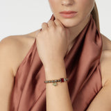 Spheres and charm elastic bracelet Semira - Red - Sodini Bijoux