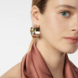 Hoop earrings Semira - Green - Sodini Bijoux