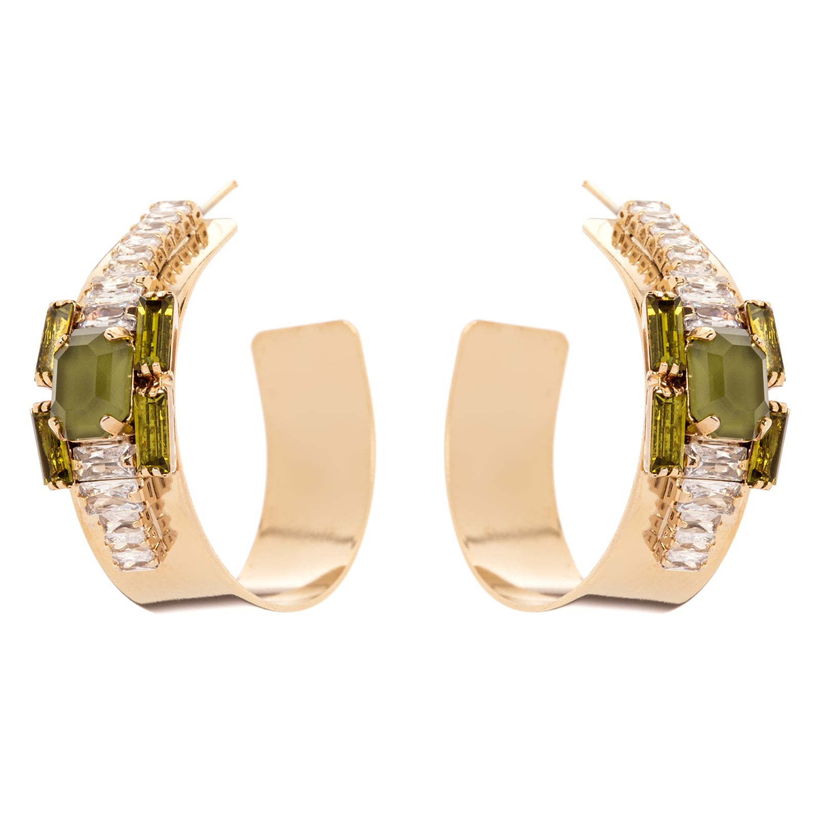 Orecchini a cerchio Semira - Verde - Sodini Bijoux