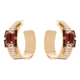 Orecchini a cerchio Semira - Rosso - Sodini Bijoux