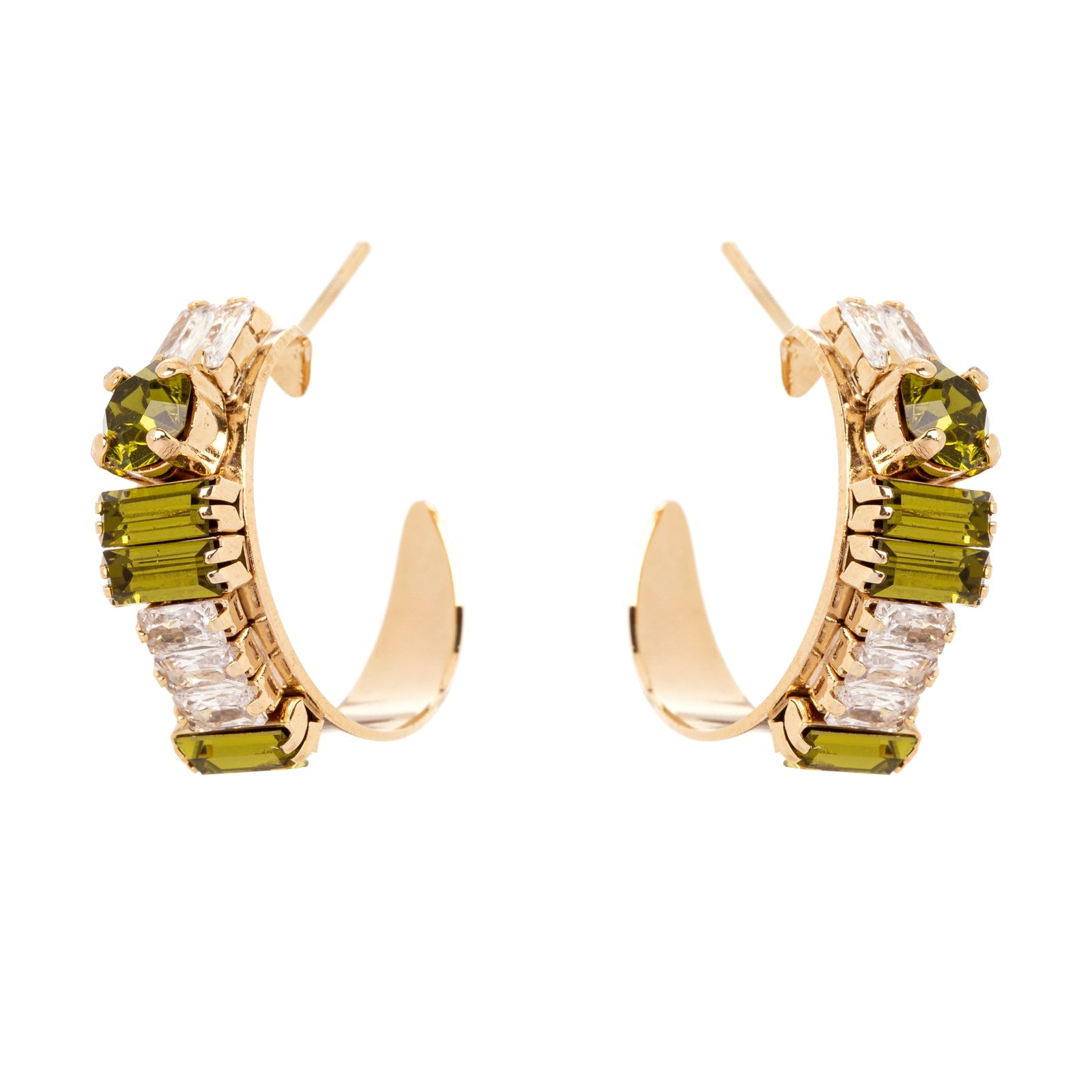 Orecchini piccolo cerchio Semira - Verde - Sodini Bijoux
