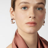 Small hoop earrings Semira - Red - Sodini Bijoux