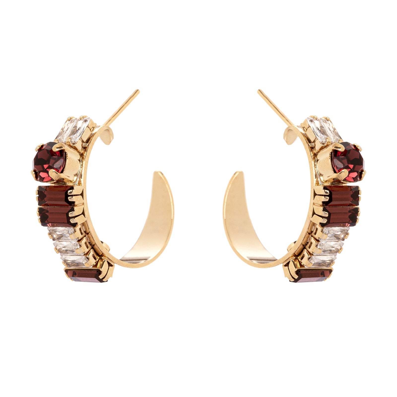 Orecchini piccolo cerchio Semira - Rosso - Sodini Bijoux
