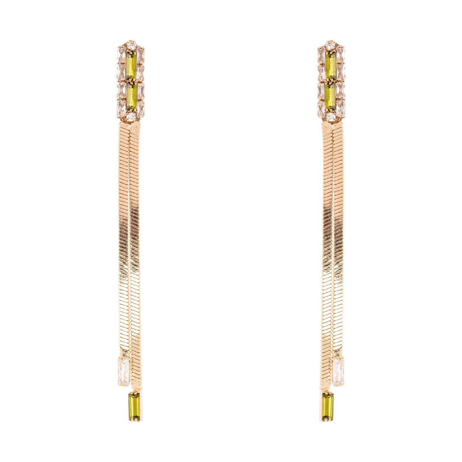 Orecchini lunghi Semira - Verde - Sodini Bijoux