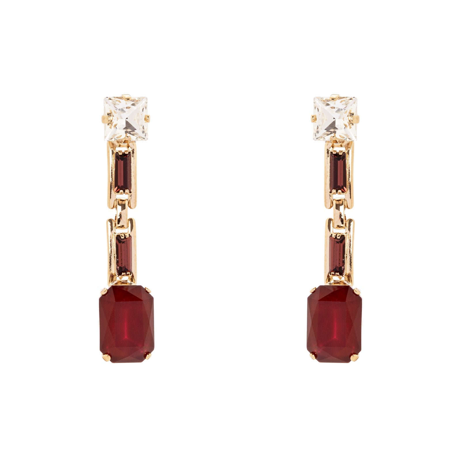 Orecchini pendenti Semira - Rosso - Sodini Bijoux