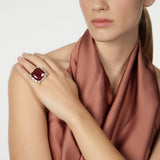 Square ring Semira - Red - Sodini Bijoux