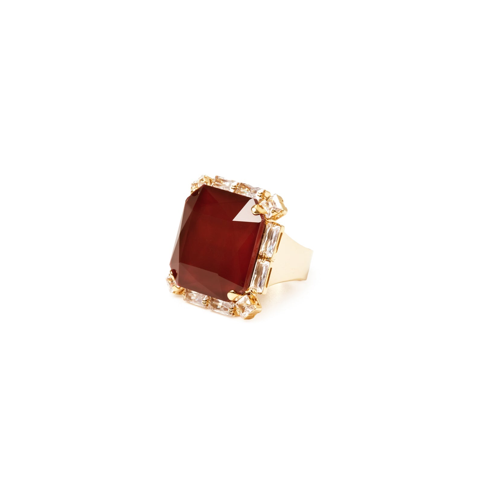 Anello quadrato Semira - Rosso - Sodini Bijoux