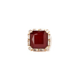 Spilla quadrata Semira - Rosso - Sodini Bijoux